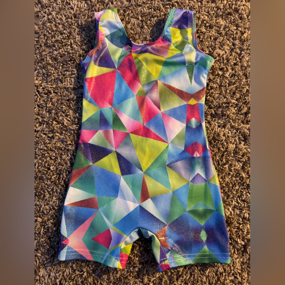 Girls gymnastics dance leotard shorts